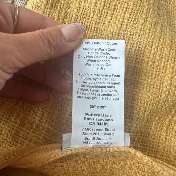 Pottery Barn 20”x20” Throw Pillow Cover - Picture 3 of 4